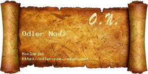 Odler Noé névjegykártya